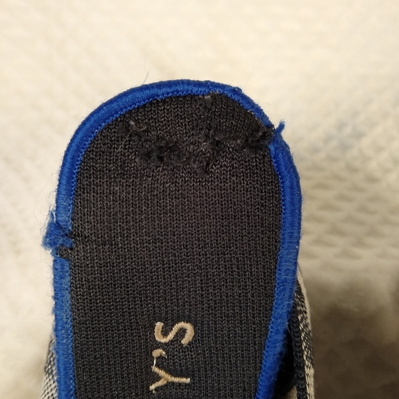 Rothy's Navy Blue and White Striped Flats Sz 8 - Picture 10 of 10